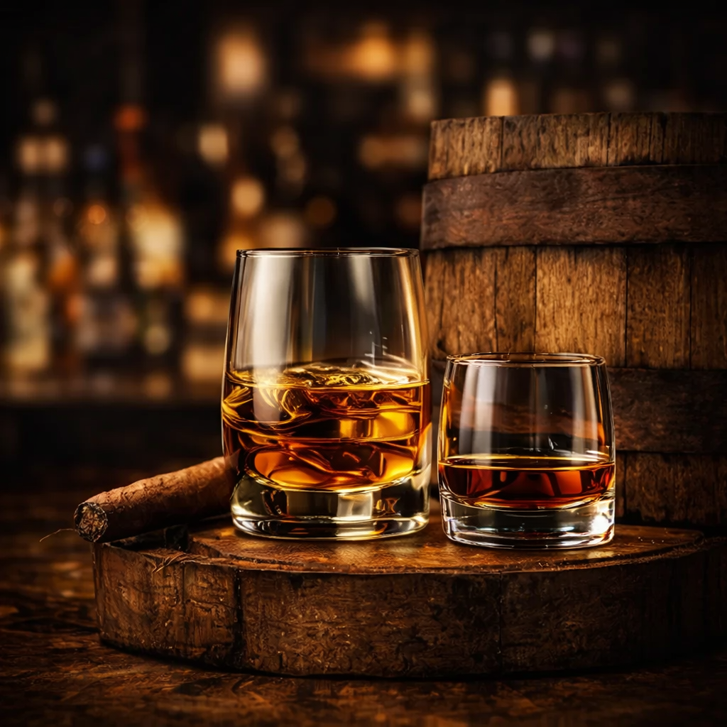 Premium spirits close-up image